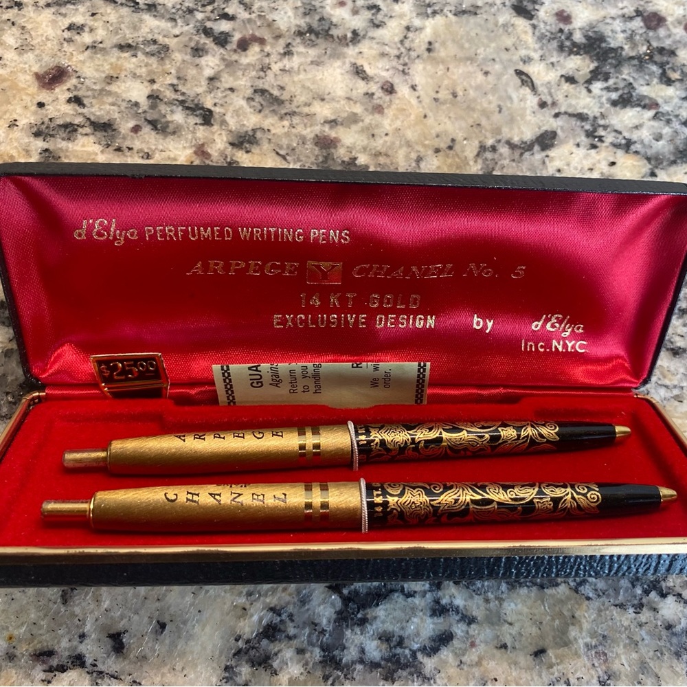 Vintage Chanel and Arpege Pen Set
